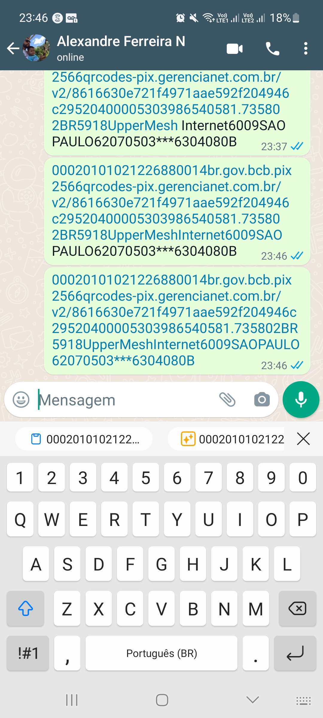 imagem enviada na mensagem pelo usuario uppermesh